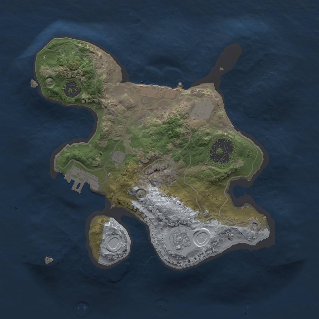 Rust Map: Procedural Map, Size: 2000, Seed: 2019962583, 6 Monuments