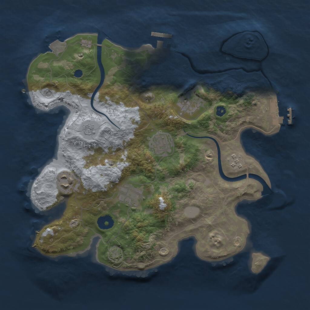 Rust Map: Procedural Map, Size: 3000, Seed: 388652348, 11 Monuments