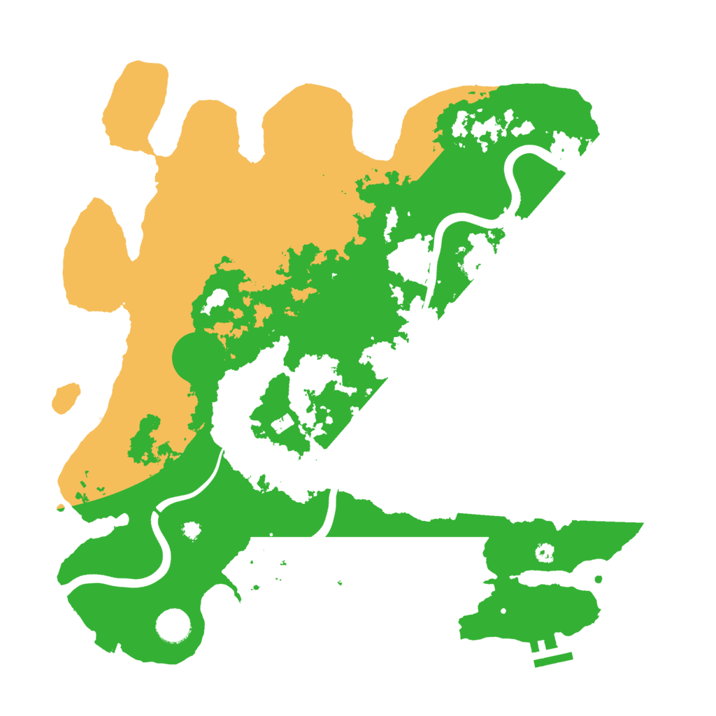 Biome Rust Map: Procedural Map, Size: 3700, Seed: 64