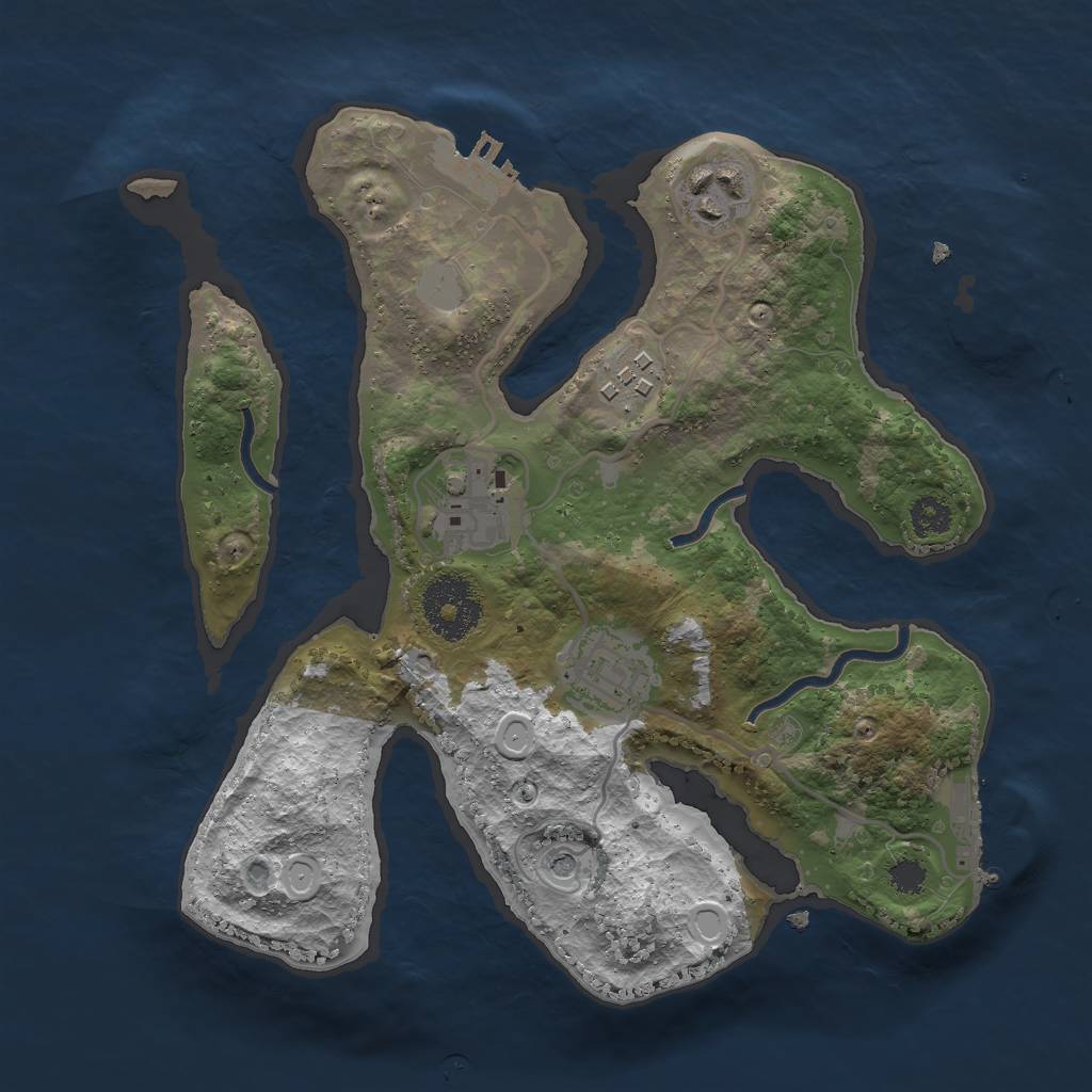 Rust Map: Procedural Map, Size: 2700, Seed: 5005001, 12 Monuments