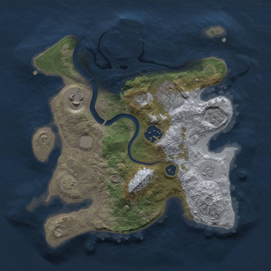 Rust Map: Procedural Map, Size: 2500, Seed: 7903, 9 Monuments
