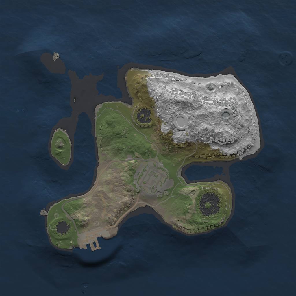 Rust Map: Procedural Map, Size: 2000, Seed: 401935691, 9 Monuments