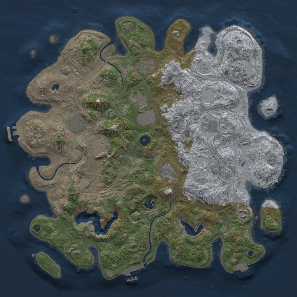 Rust Map: Procedural Map, Size: 4250, Seed: 1531167376, 16 Monuments
