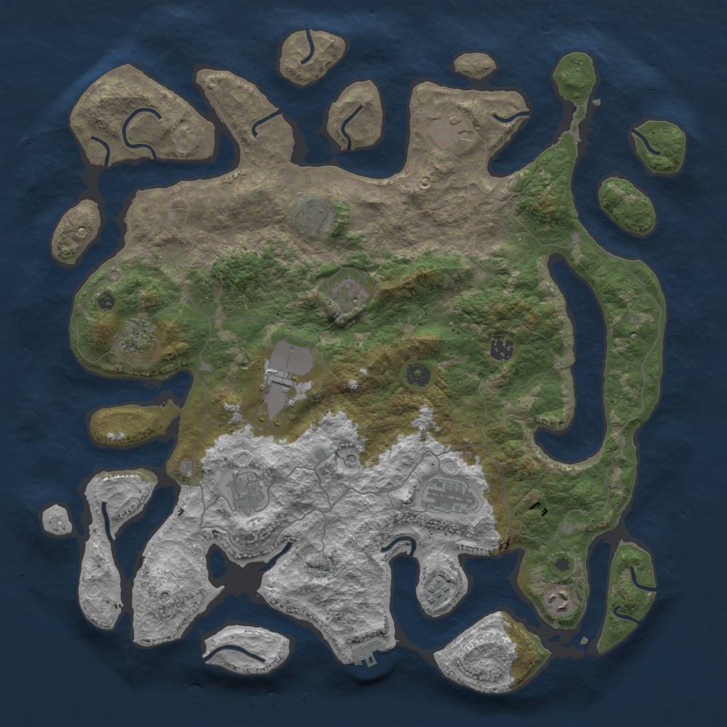 Rust Map: Procedural Map, Size: 4500, Seed: 2021090248, 20 Monuments