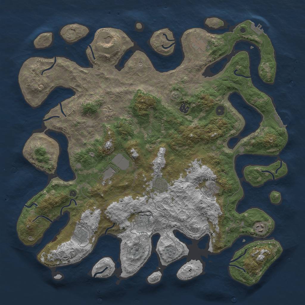 Rust Map: Procedural Map, Size: 4800, Seed: 9966501, 22 Monuments