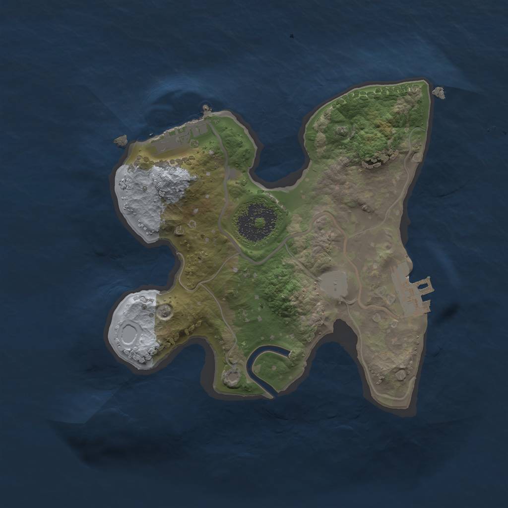 Rust Map: Procedural Map, Size: 2000, Seed: 1969, 5 Monuments