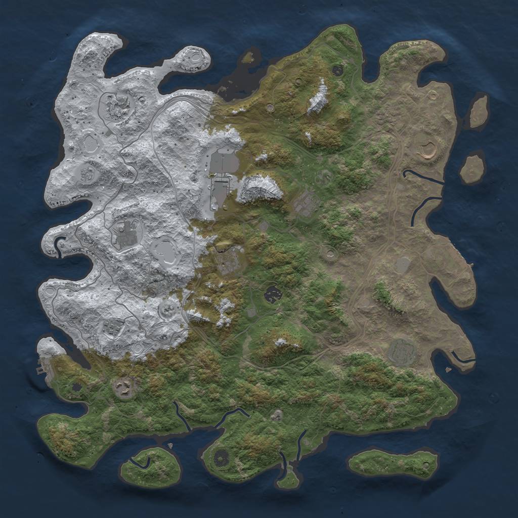 Rust Map: Procedural Map, Size: 4650, Seed: 12, 19 Monuments