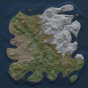 Thumbnail Rust Map: Procedural Map, Size: 3850, Seed: 410090666, 17 Monuments