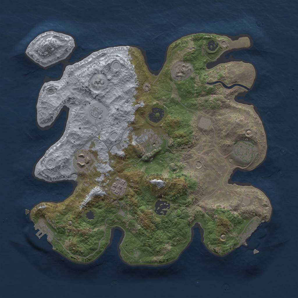 Rust Map: Procedural Map, Size: 2900, Seed: 7479, 12 Monuments