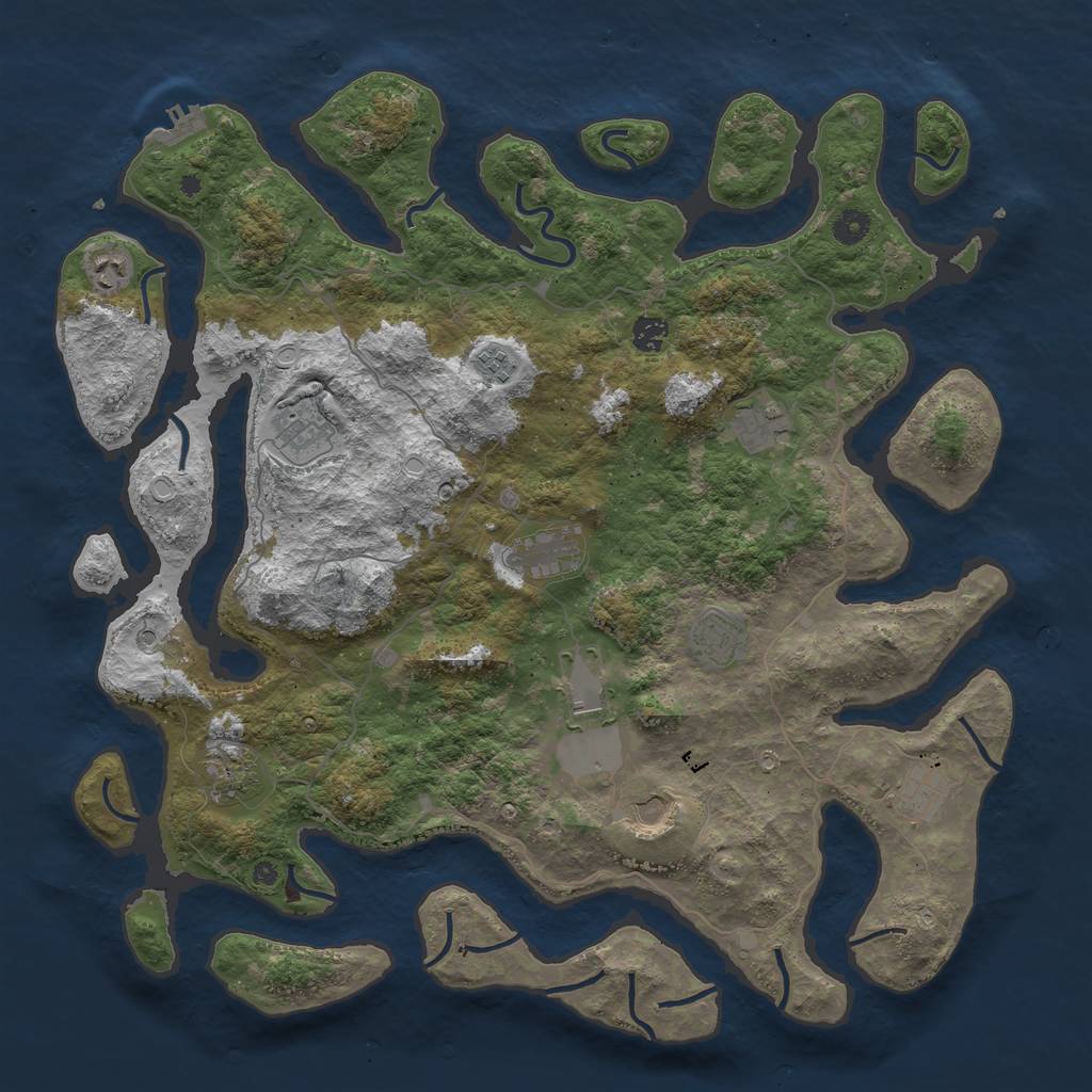 Rust Map: Procedural Map, Size: 4500, Seed: 2021090223, 21 Monuments