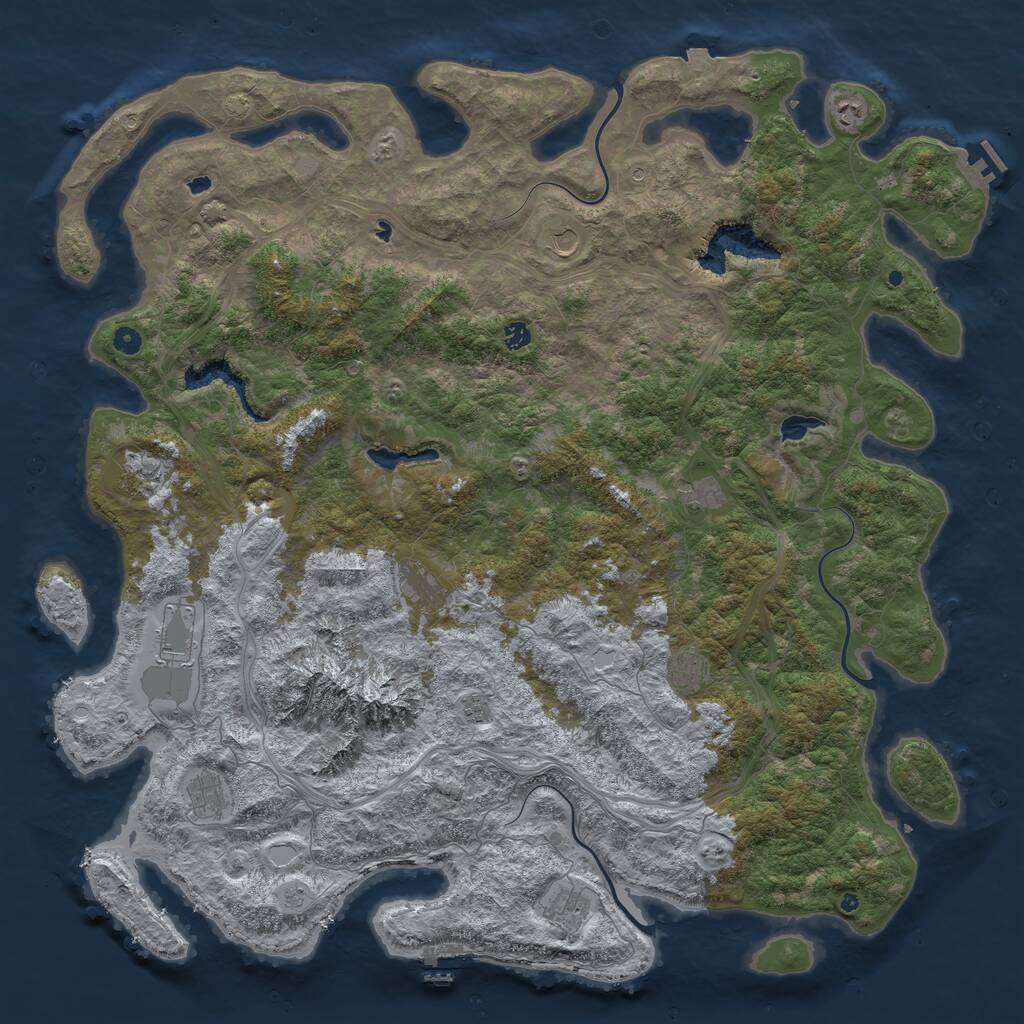 Rust Map: Procedural Map, Size: 5557, Seed: 2147483647, 17 Monuments