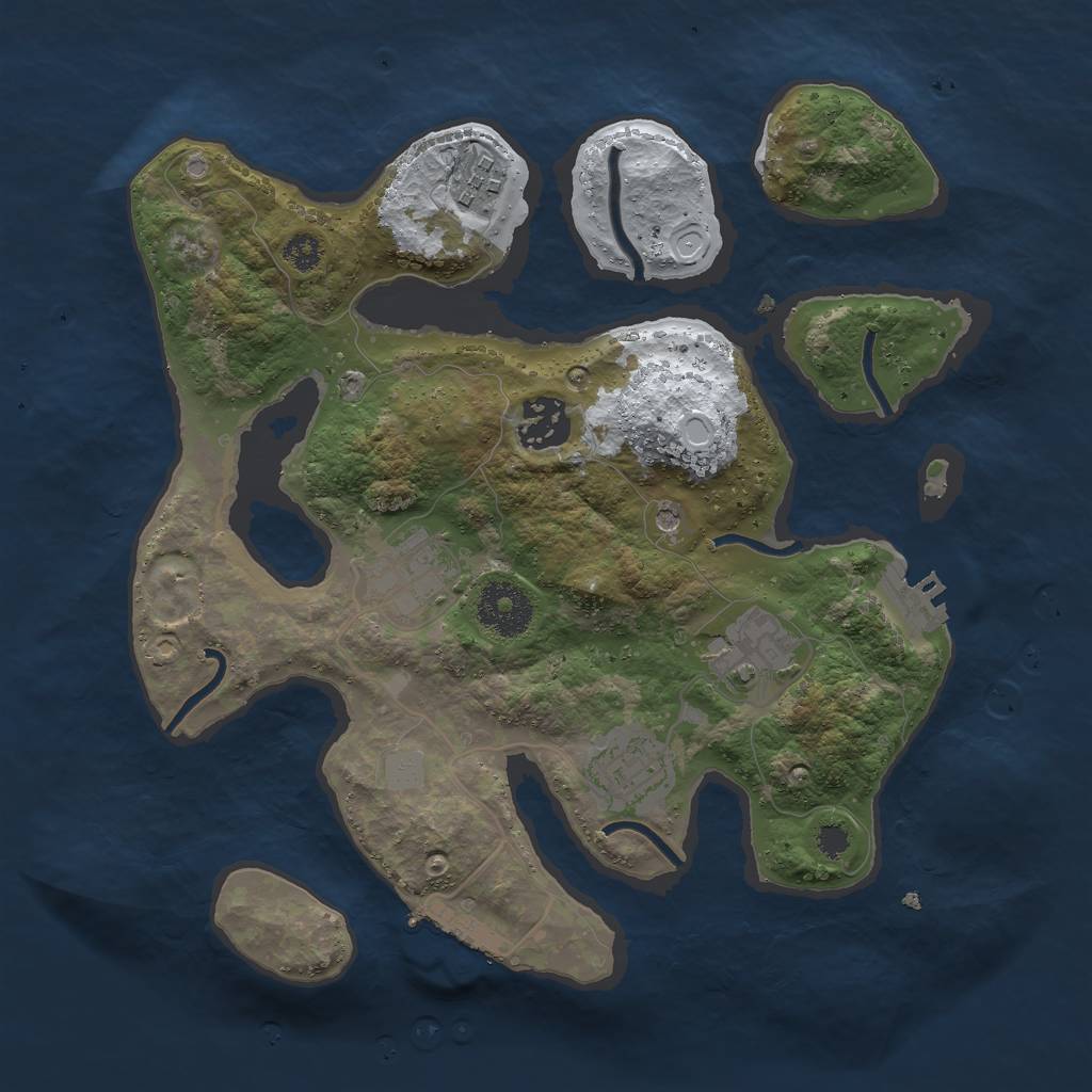 Rust Map: Procedural Map, Size: 3000, Seed: 995648, 13 Monuments