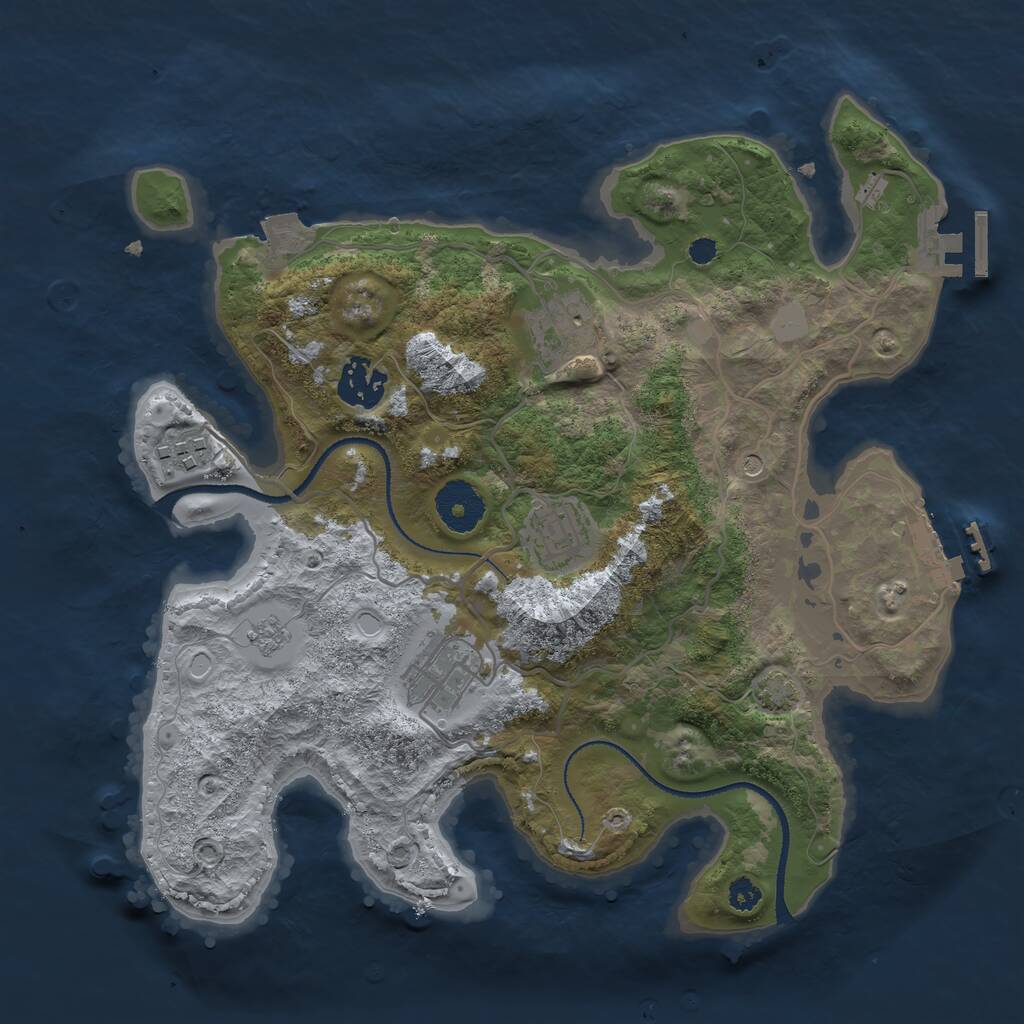 Rust Map: Procedural Map, Size: 3142, Seed: 460356767, 11 Monuments