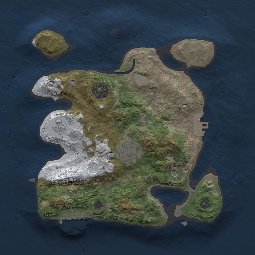 Rust Map: Procedural Map, Size: 2400, Seed: 56756756, 10 Monuments