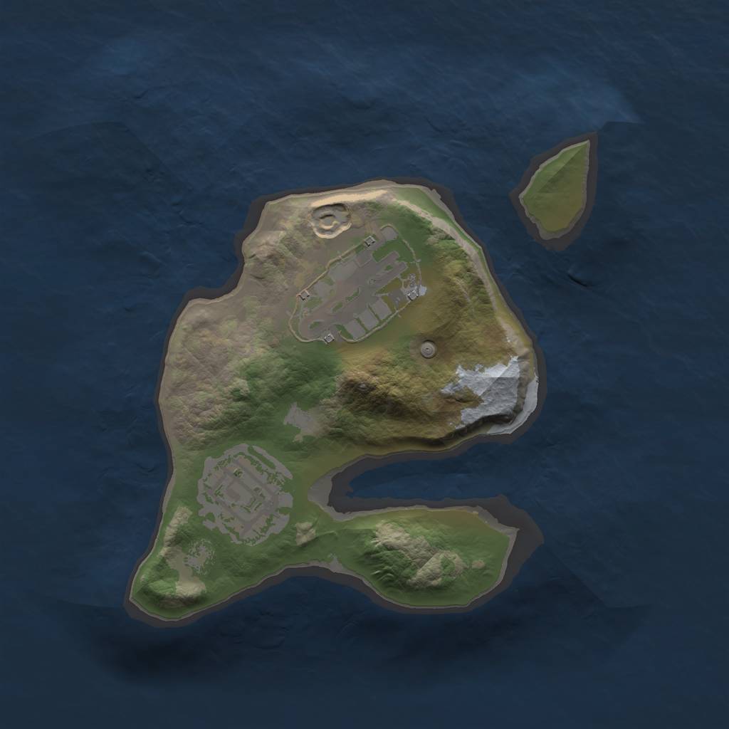 Rust Map: Barren, Size: 1750, Seed: 21026, 4 Monuments