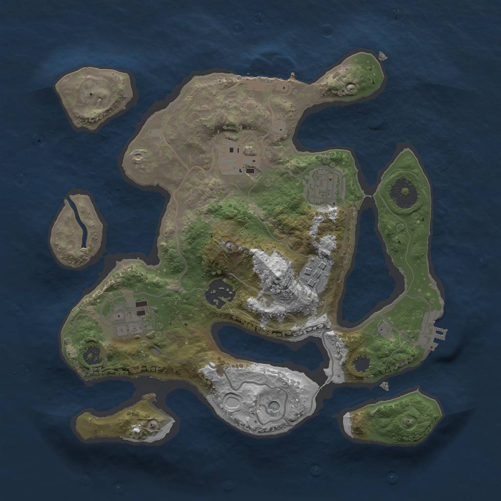 Rust Map: Procedural Map, Size: 2700, Seed: 209754334, 13 Monuments
