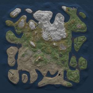 Thumbnail Rust Map: Procedural Map, Size: 4500, Seed: 1619323322, 19 Monuments