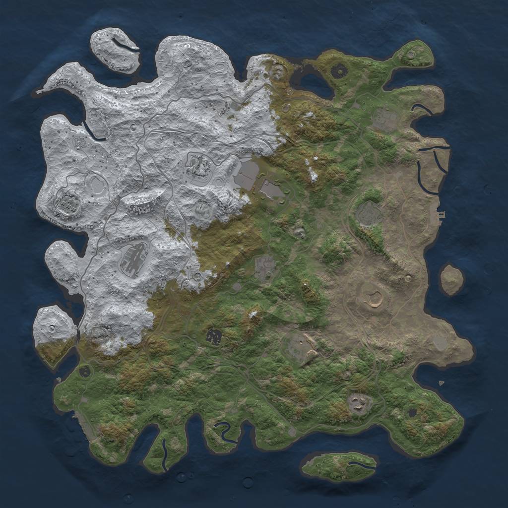 Rust Map: Procedural Map, Size: 4750, Seed: 295797, 20 Monuments