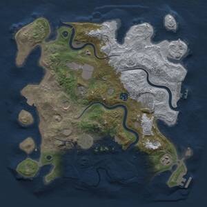 Thumbnail Rust Map: Procedural Map, Size: 3600, Seed: 123, 14 Monuments