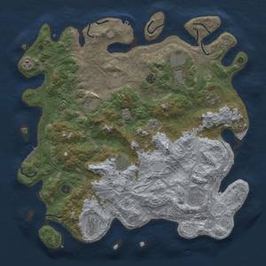 Thumbnail Rust Map: Procedural Map, Size: 4500, Seed: 125456, 17 Monuments