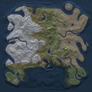 Thumbnail Rust Map: Procedural Map, Size: 4500, Seed: 1211213952, 17 Monuments