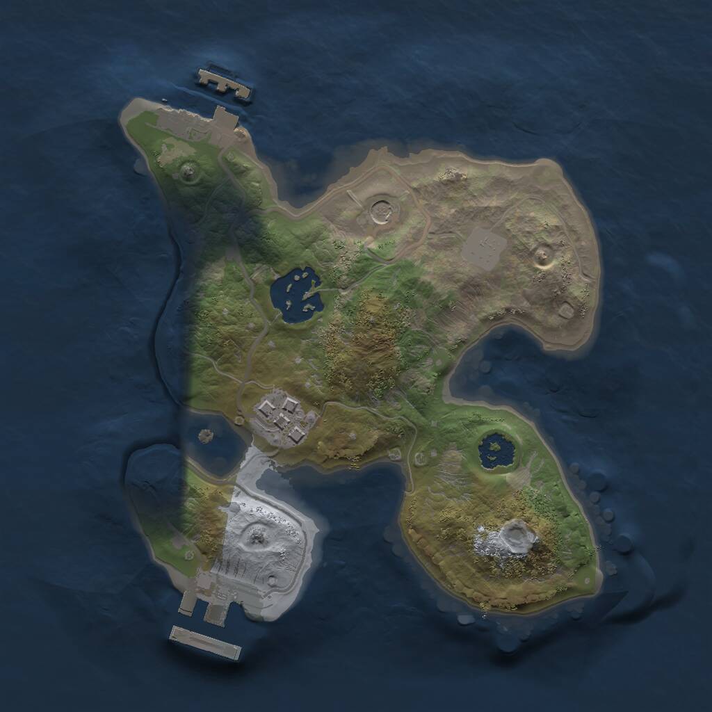 Rust Map: Procedural Map, Size: 2000, Seed: 79258889, 6 Monuments