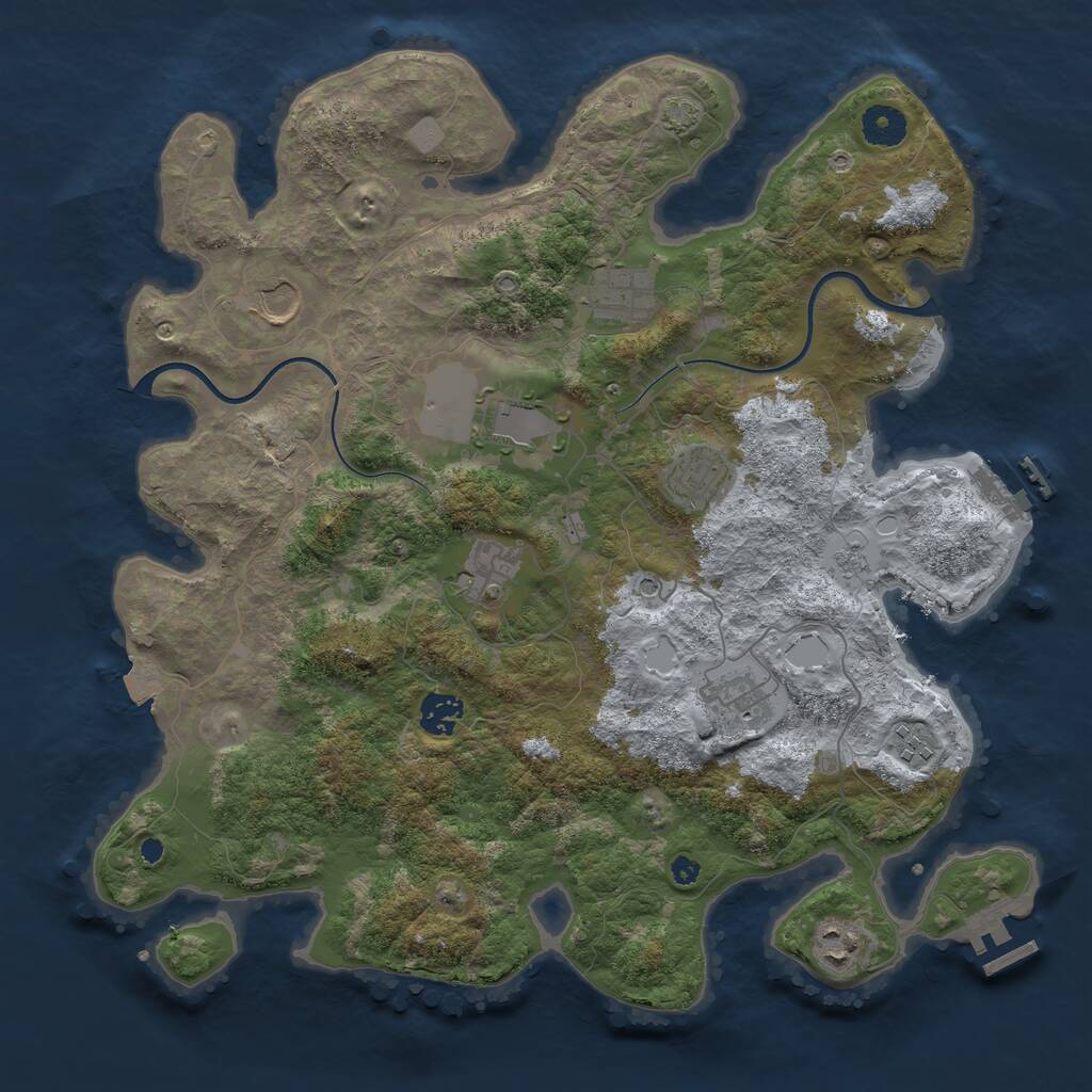 Rust Map: Procedural Map, Size: 3800, Seed: 20210903, 15 Monuments