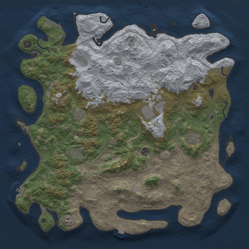 Rust Map: Procedural Map, Size: 4700, Seed: 20211806, 19 Monuments