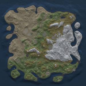 Thumbnail Rust Map: Procedural Map, Size: 4500, Seed: 848132388, 19 Monuments