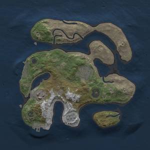 Thumbnail Rust Map: Procedural Map, Size: 2500, Seed: 1379, 10 Monuments