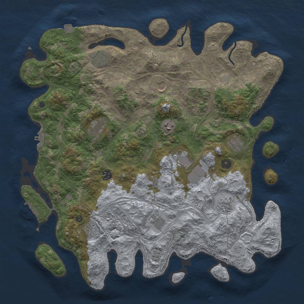 Rust Map: Procedural Map, Size: 4400, Seed: 87678767, 19 Monuments