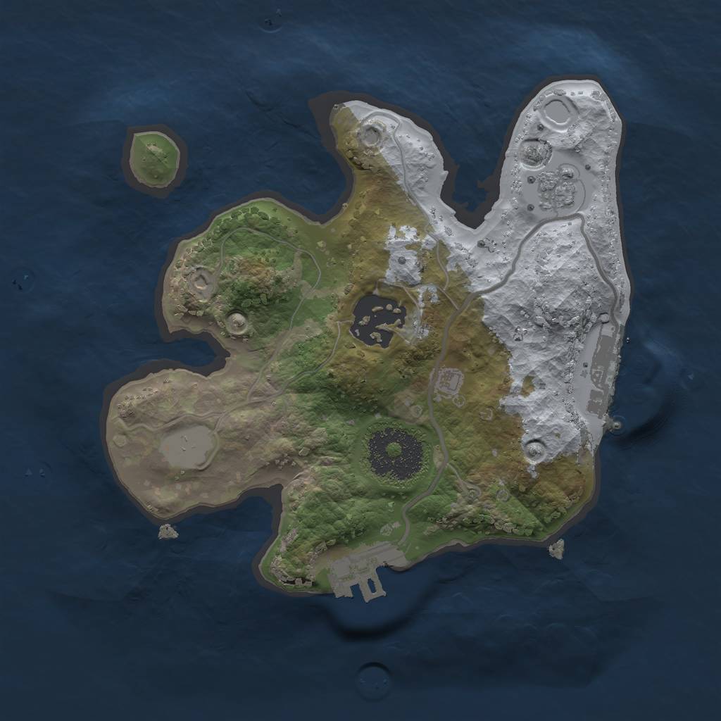Rust Map: Procedural Map, Size: 2000, Seed: 1992, 7 Monuments