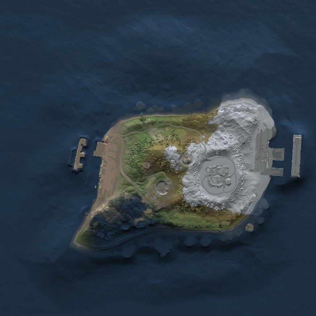 Rust Map: Procedural Map, Size: 1500, Seed: 11238, 5 Monuments