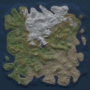 Rust Map: Procedural Map, Size: 5000, Seed: 1082, 19 Monuments
