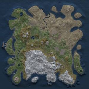 Thumbnail Rust Map: Procedural Map, Size: 3750, Seed: 8675309, 16 Monuments