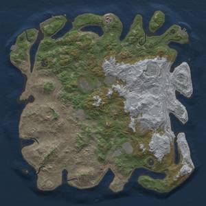 Rust Map: Procedural Map, Size: 4500, Seed: 9432321, 19 Monuments