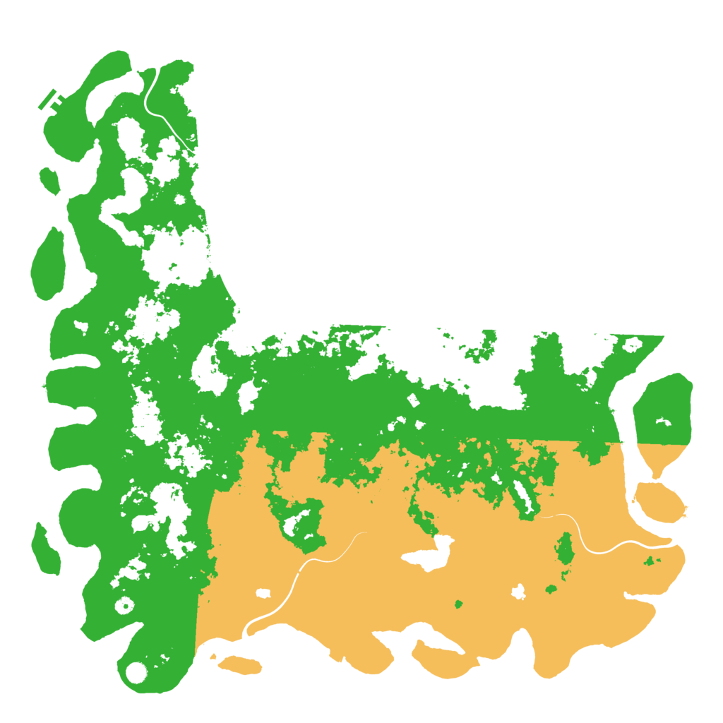 Biome Rust Map: Procedural Map, Size: 6000, Seed: 8585