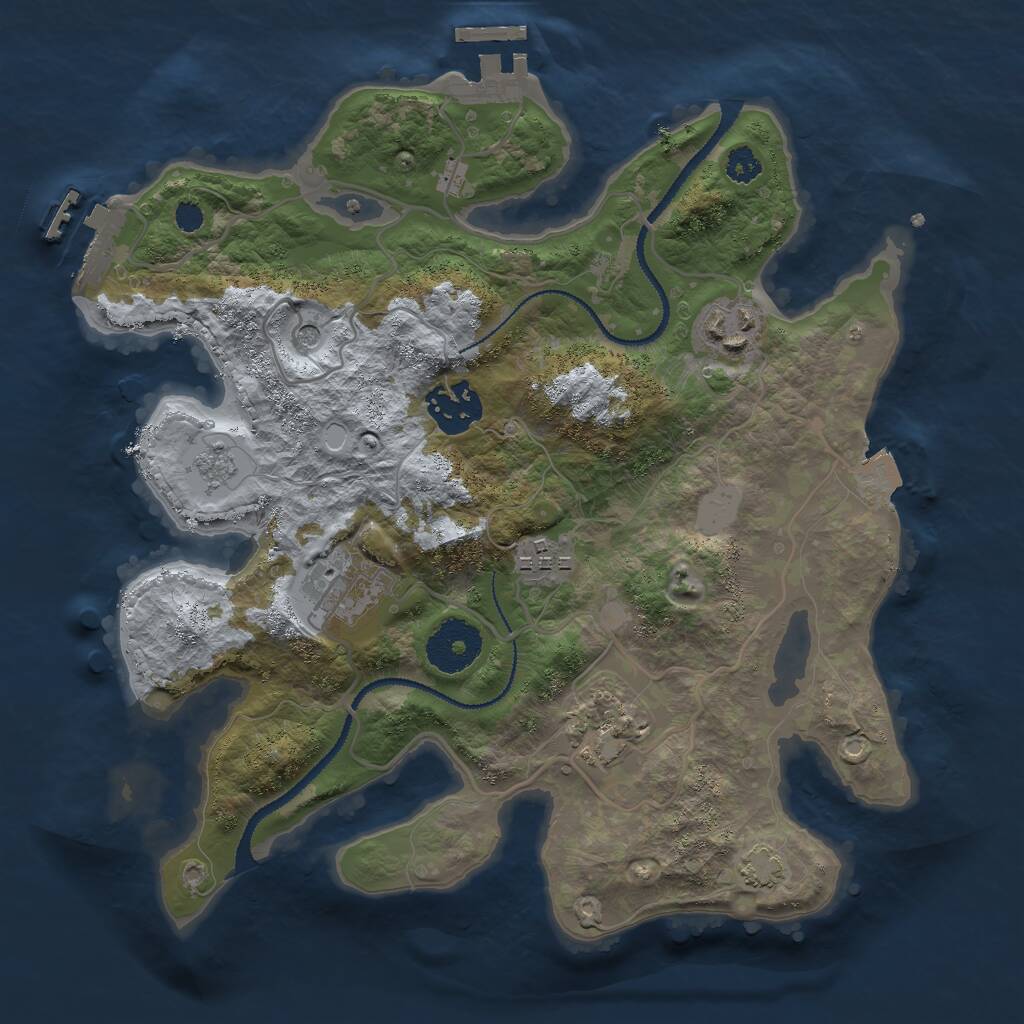 Rust Map: Procedural Map, Size: 2900, Seed: 155151, 11 Monuments