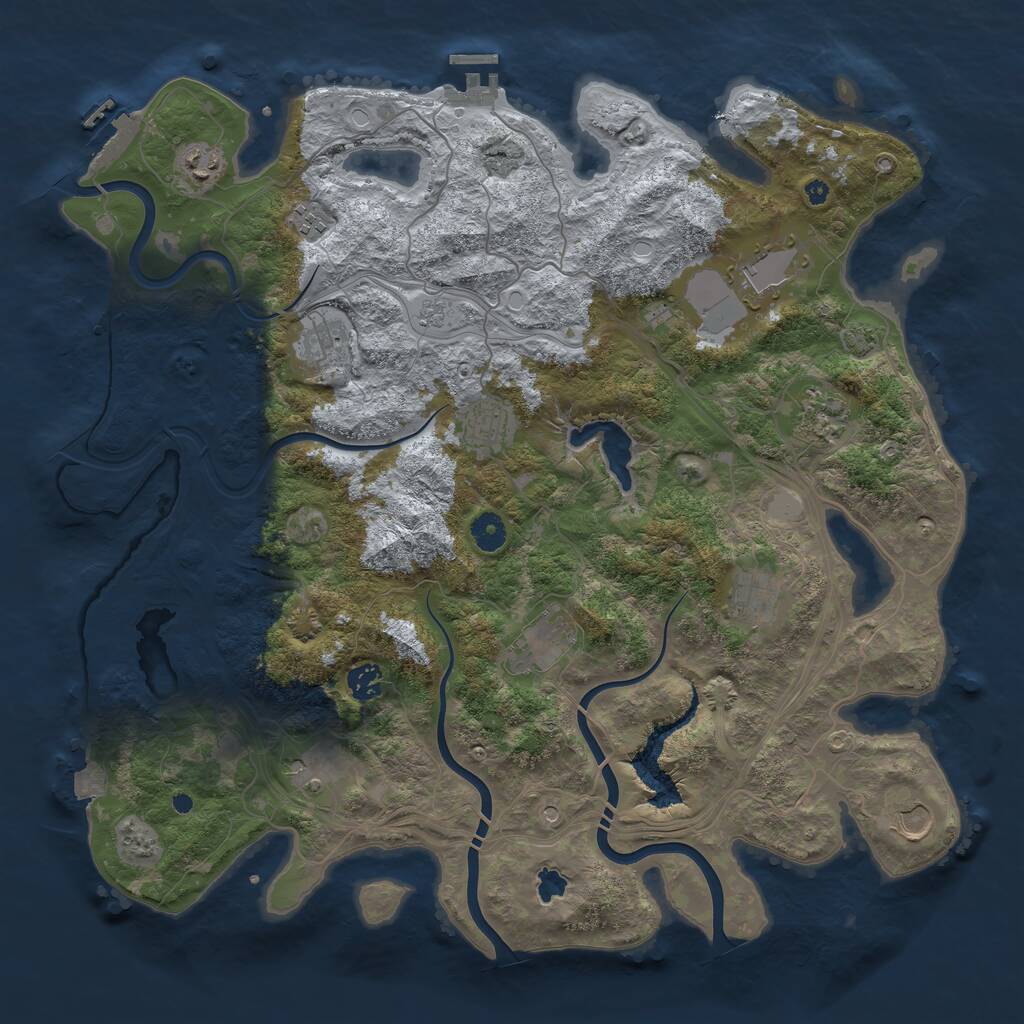 Rust Map: Procedural Map, Size: 4250, Seed: 1409793068, 17 Monuments
