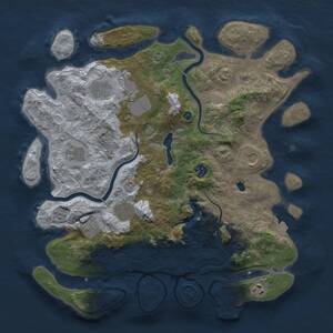 Thumbnail Rust Map: Procedural Map, Size: 4000, Seed: 676133390, 14 Monuments