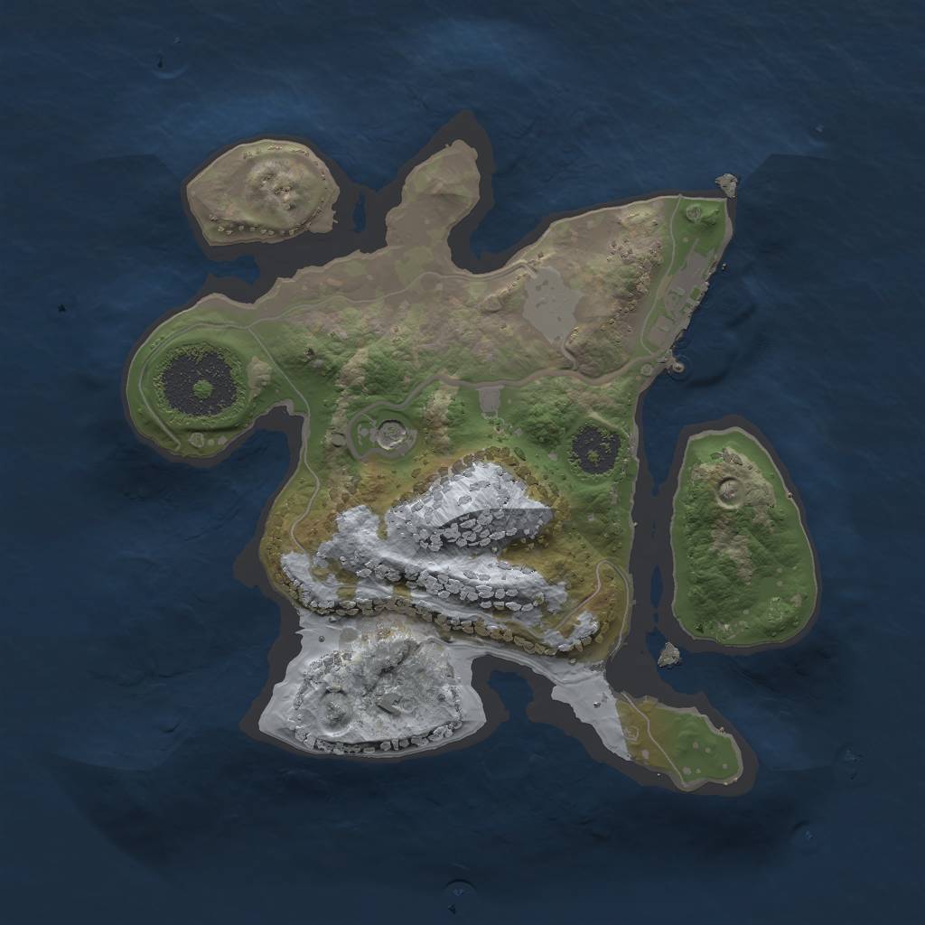 Rust Map: Procedural Map, Size: 2000, Seed: 35887426, 5 Monuments