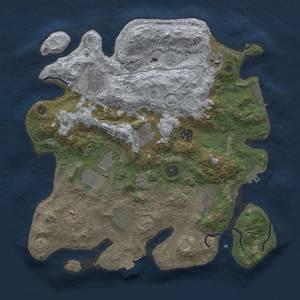 Thumbnail Rust Map: Procedural Map, Size: 3500, Seed: 65818, 17 Monuments