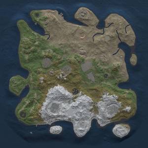 Thumbnail Rust Map: Procedural Map, Size: 3500, Seed: 1265655659, 17 Monuments