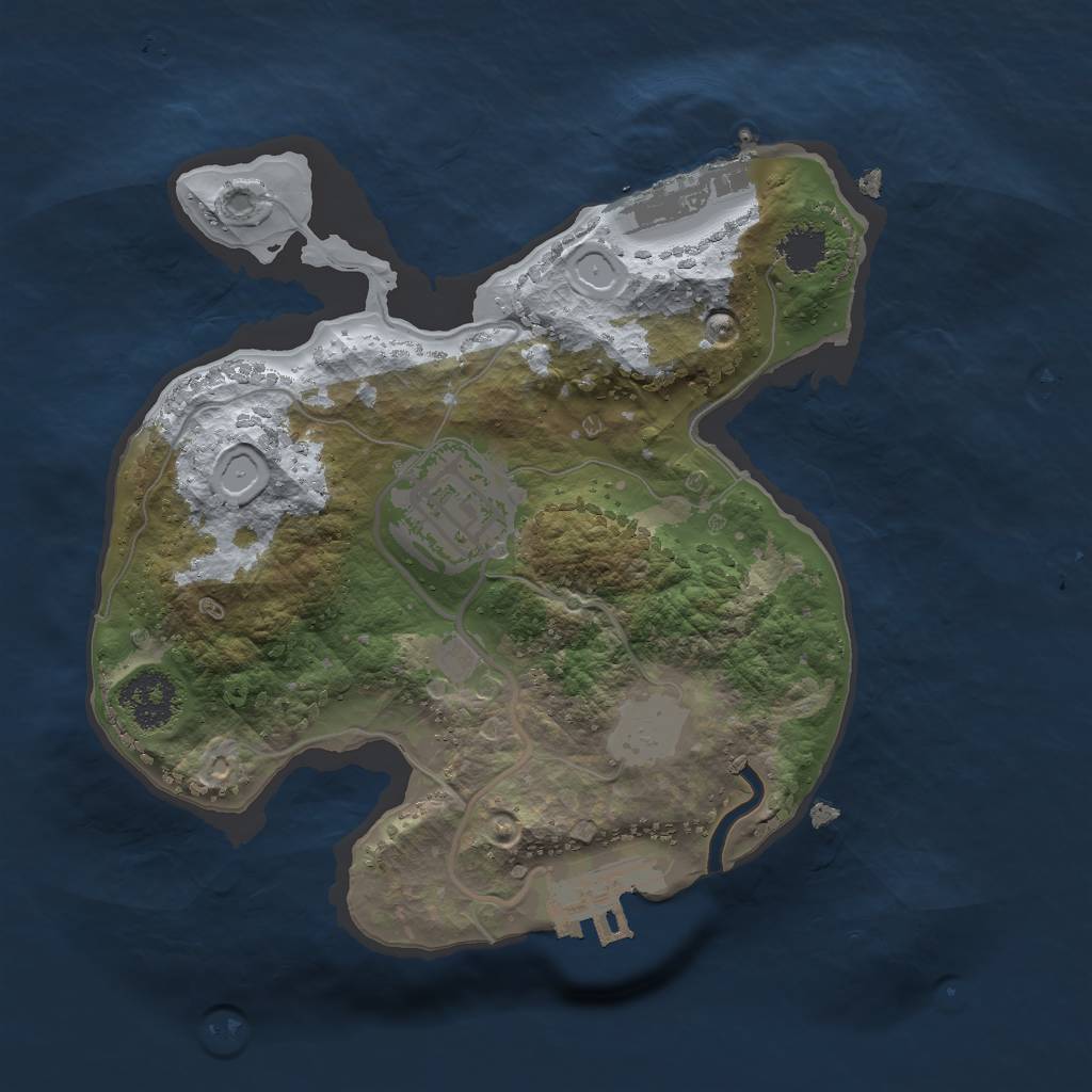 Rust Map: Procedural Map, Size: 2000, Seed: 151532, 6 Monuments