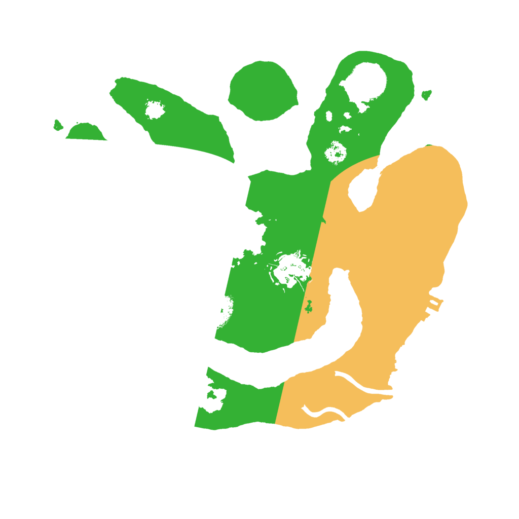 Biome Rust Map: Procedural Map, Size: 2500, Seed: 54683