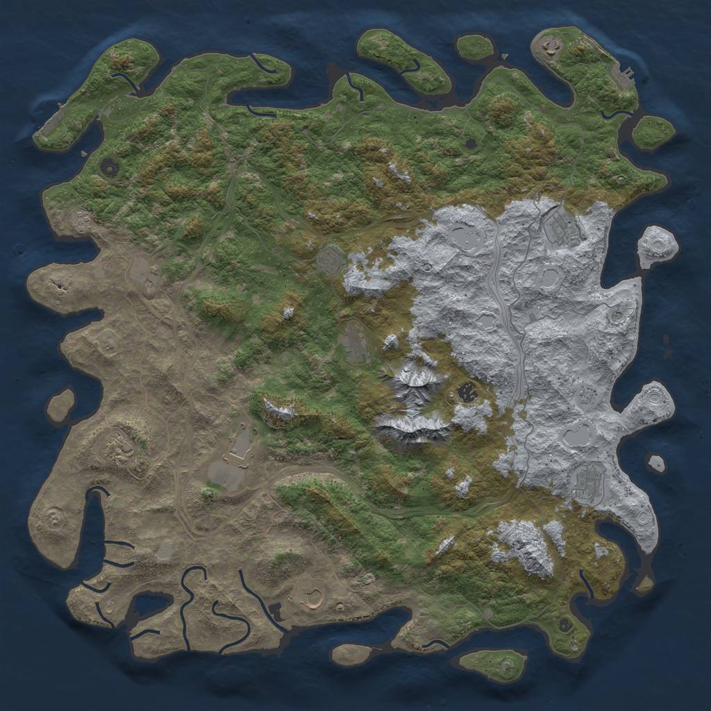 Rust Map: Procedural Map, Size: 5500, Seed: 9150923, 18 Monuments
