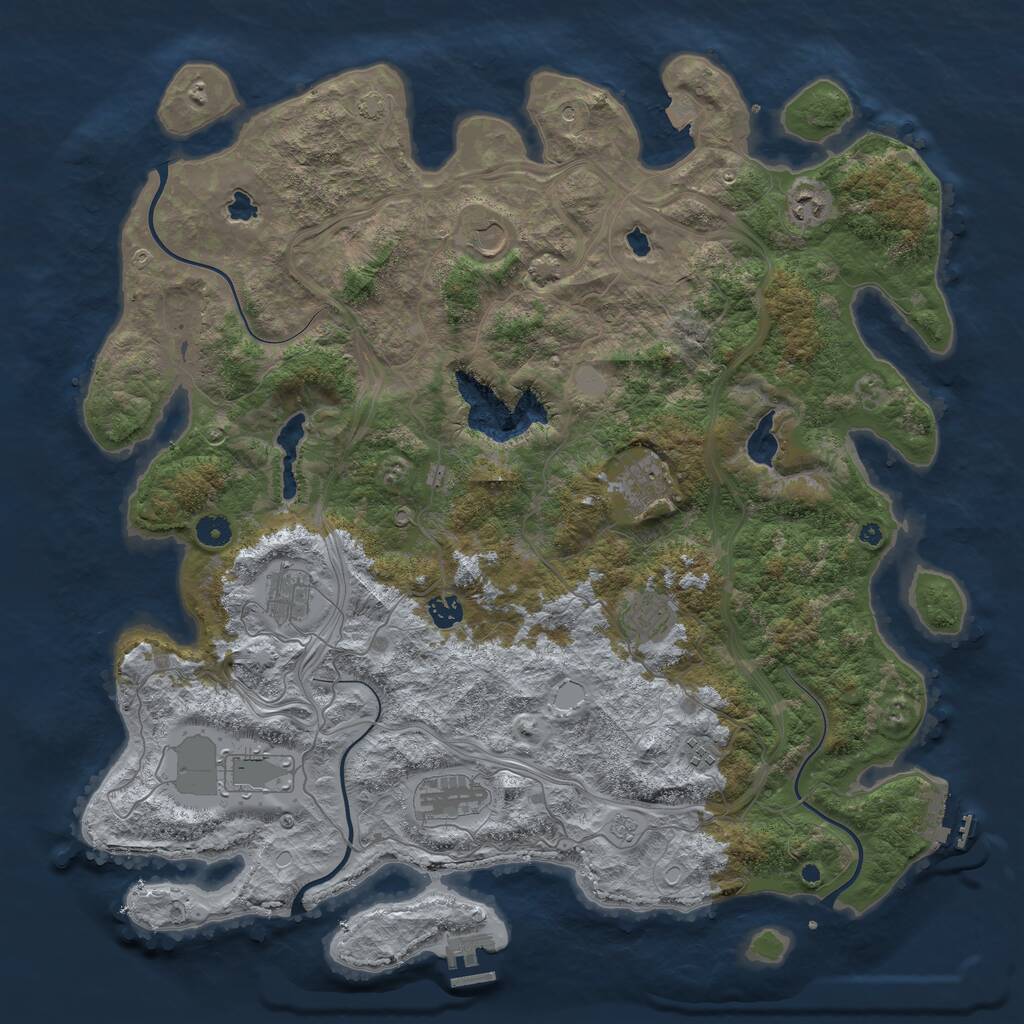 Rust Map: Procedural Map, Size: 4575, Seed: 1588243918, 15 Monuments