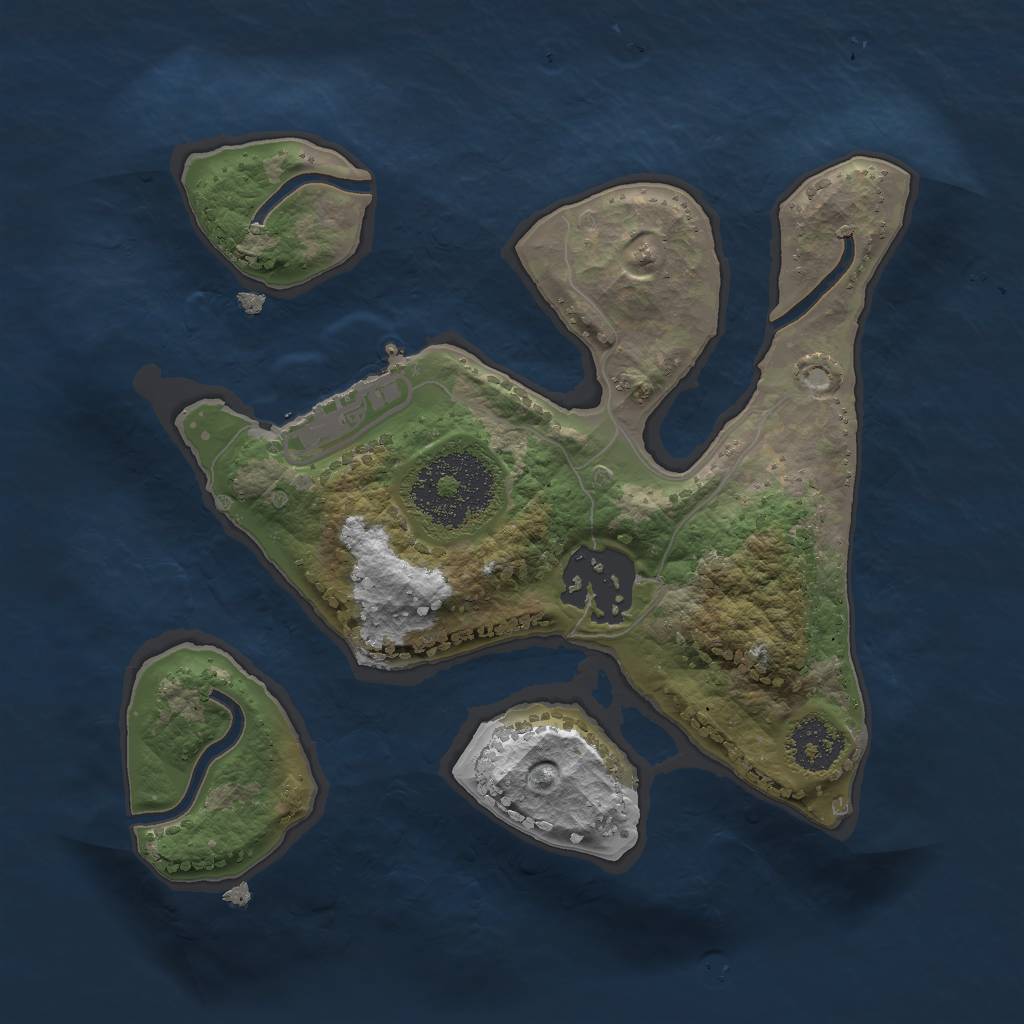 Rust Map: Procedural Map, Size: 2000, Seed: 15151, 7 Monuments