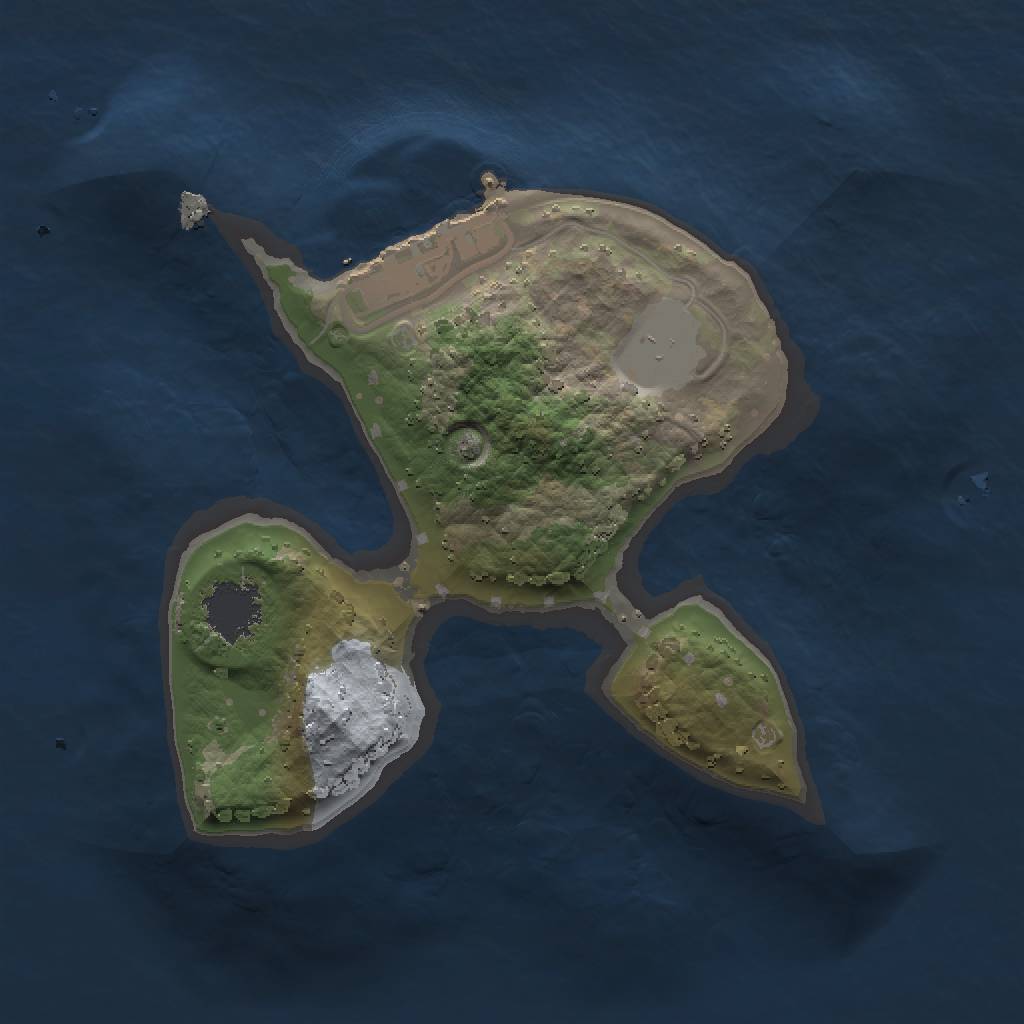 Rust Map: Procedural Map, Size: 1500, Seed: 15151, 4 Monuments