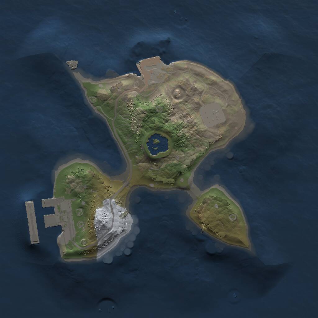 Rust Map: Procedural Map, Size: 1500, Seed: 15151, 2 Monuments